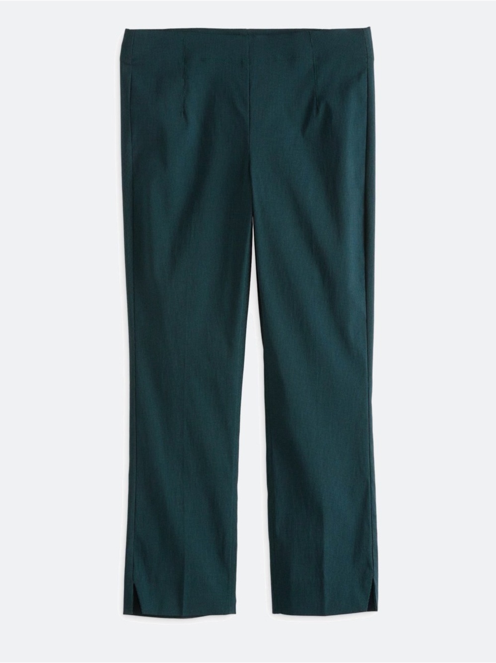 Tribal Deep Teal Cropped Straight-Leg Pants